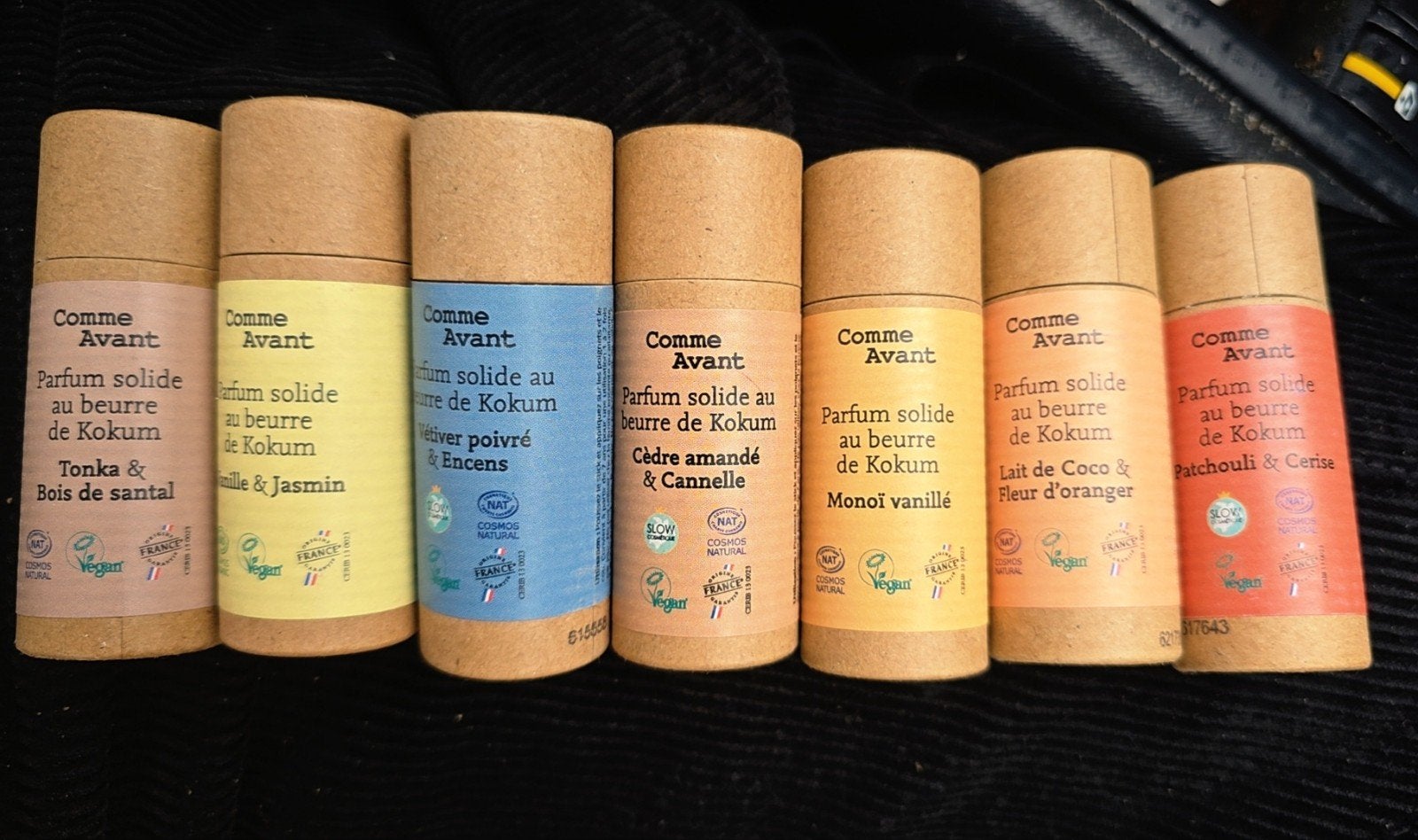 Parfum solide comme avant bio vegan, Enlèvement