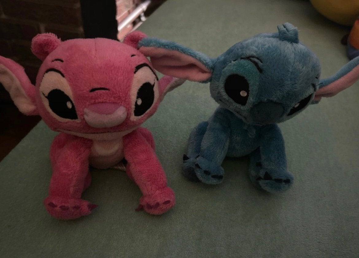 Angel&Stitch knuffeltjes, Disney, Disney, Zo goed als nieuw, Middelgroot (20 tot 80 cm)