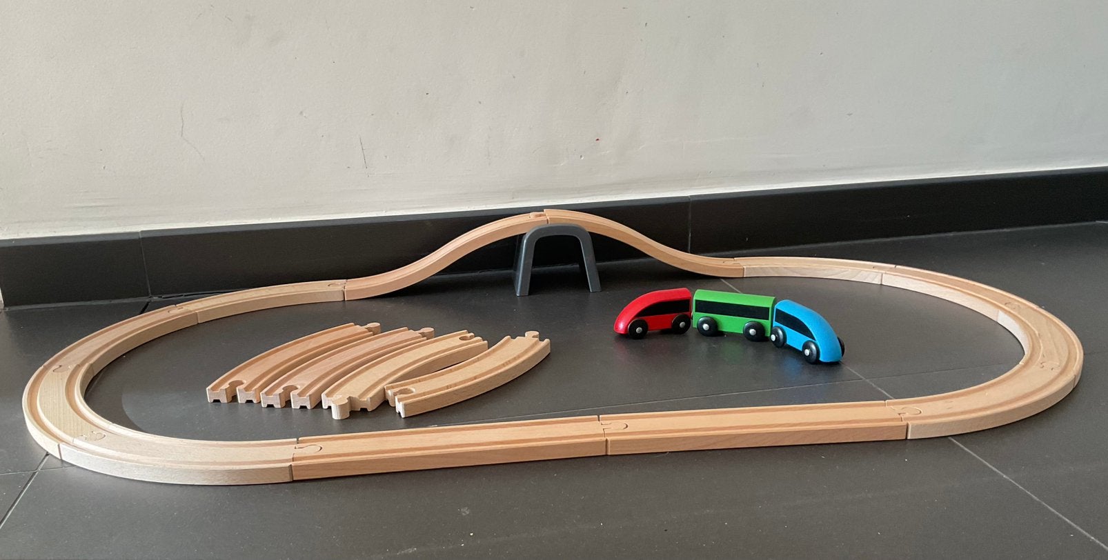 Ikea lillabo basisset trein 20 delig, Kinderen en Baby's, Speelgoed | Houten speelgoed, Ophalen, Zo goed als nieuw