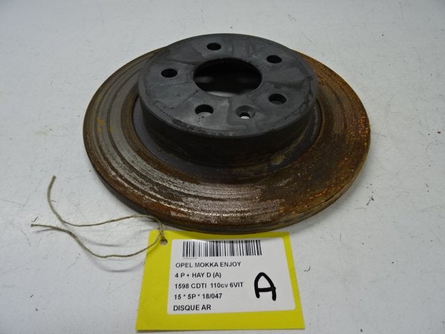FREIN DISQUE ARRIÈRE Opel Mokka / Mokka X (01-2012/12-2019), Opel, Opel Automobile GmbH, Utilisé, Kontakt-opel@opel.com