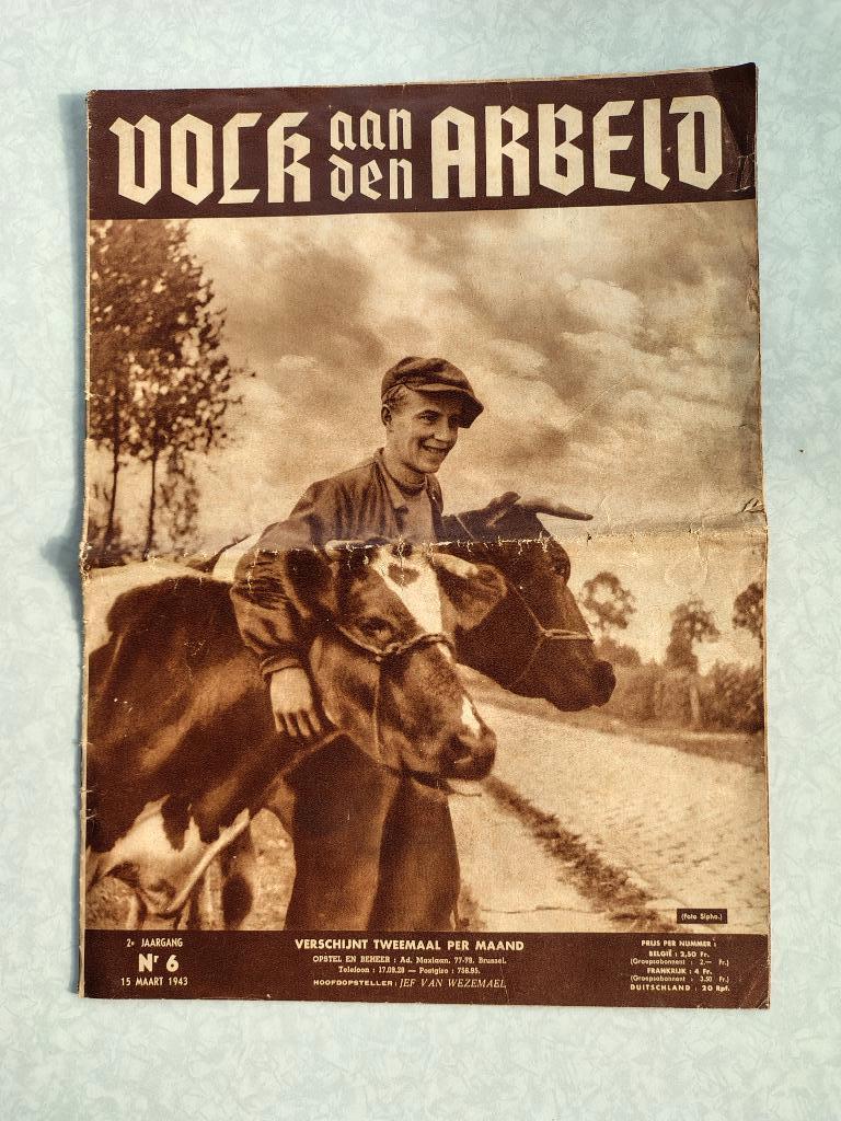 Tijdschrift /krant "volk aan den arbeid" 1943, Verzamelen, Ophalen, 1940 tot 1960, Tijdschrift