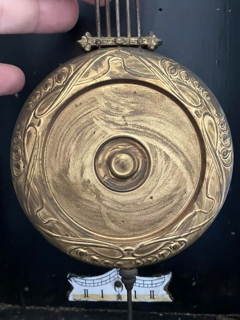 Antieke mechanische wandklok met slinger, Antiek en Kunst, Ophalen