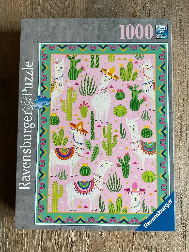 Legpuzzel alpaca’s, 1000 stukjes, Ophalen of Verzenden, 500 t/m 1500 stukjes, Zo goed als nieuw, Legpuzzel