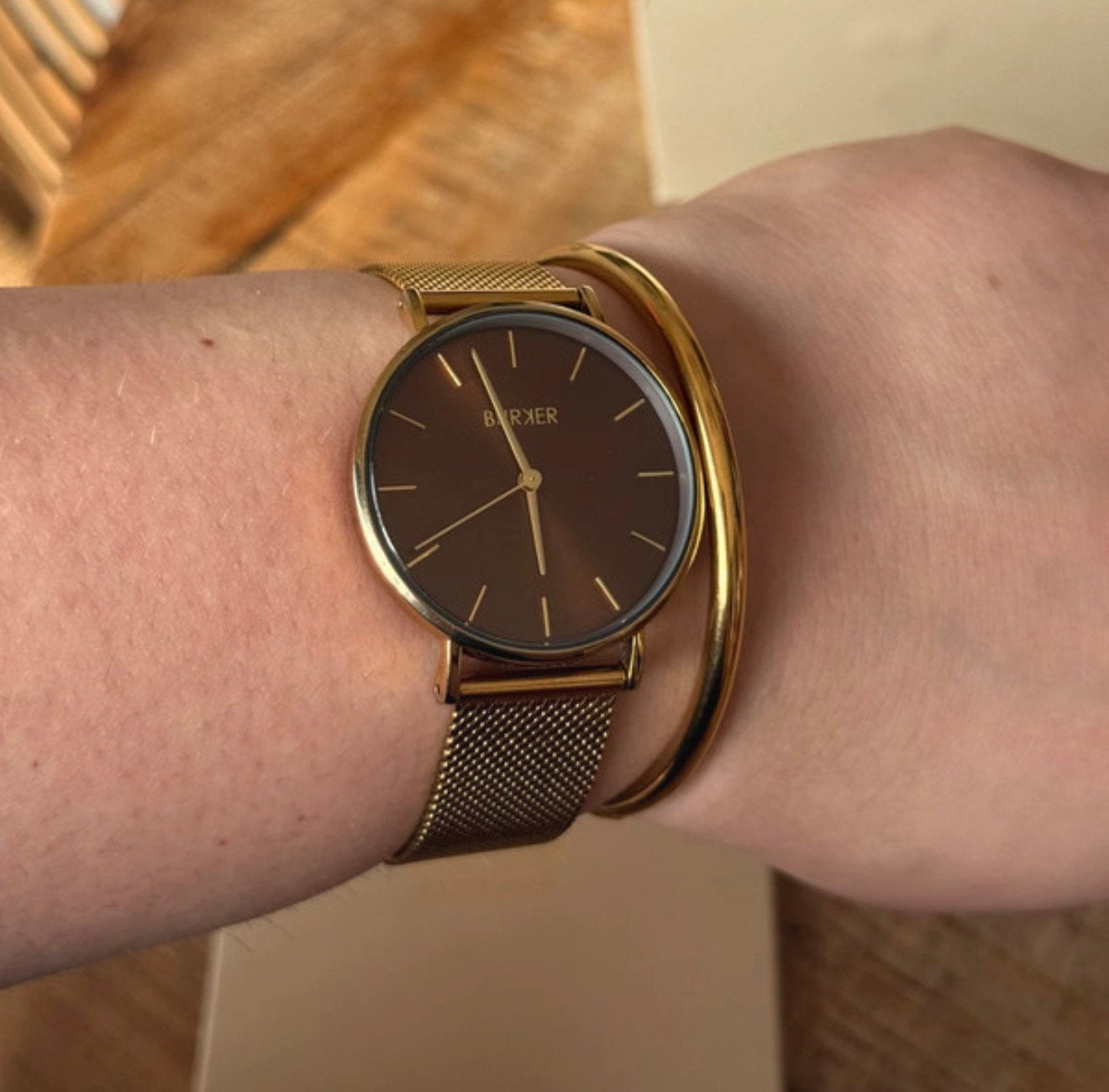 Burker Horloge en Armband Set zo goed als nieuw, Bijoux, Sacs & Beauté, Montres | Femmes, Comme neuf, Montre-bracelet, Autres marques