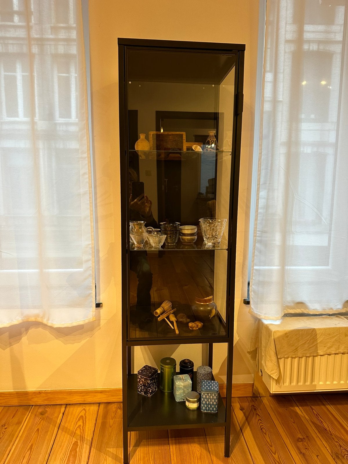 Deux colonnes vitrées et éclairées modèle Rudsta IKEA, Maison & Meubles, Enlèvement, Comme neuf