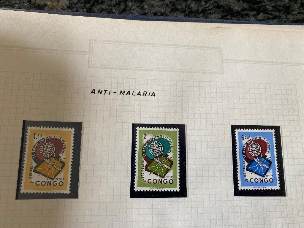 Republique du Congo anti- malaria, Postzegels en Munten, Ophalen of Verzenden