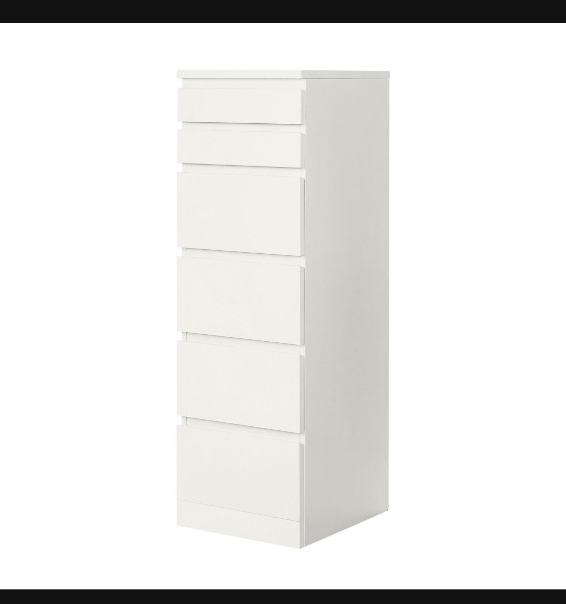 Malm Commode 6 tiroirs, blanc/miroir, Maison & Meubles, Armoires | Armoires à chaussures, Enlèvement, Comme neuf