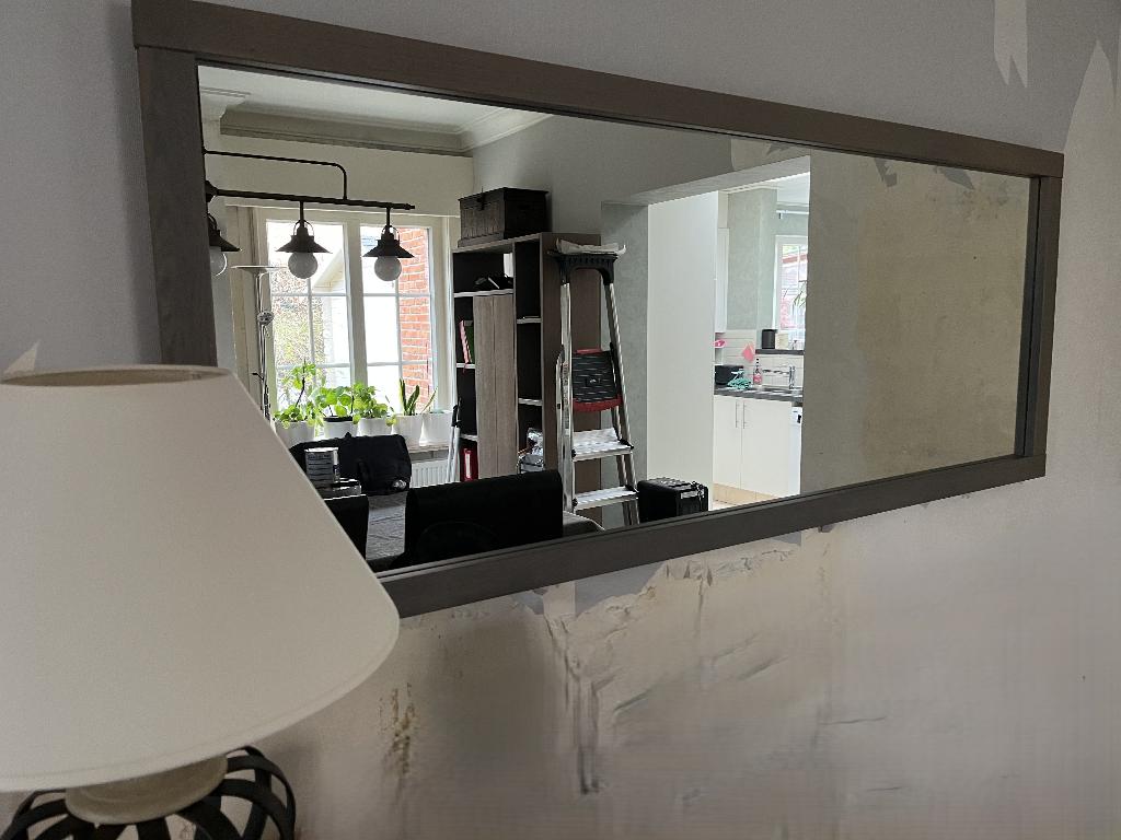 Massieve eiken wandspiegel 70x180, 125 cm ou plus, Moins de 100 cm, Comme neuf, Enlèvement