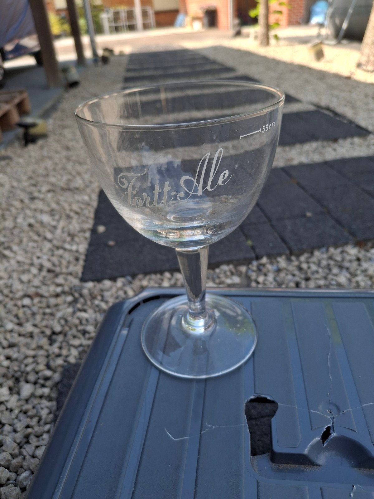 Oud bierglas fort alle, Ophalen of Verzenden
