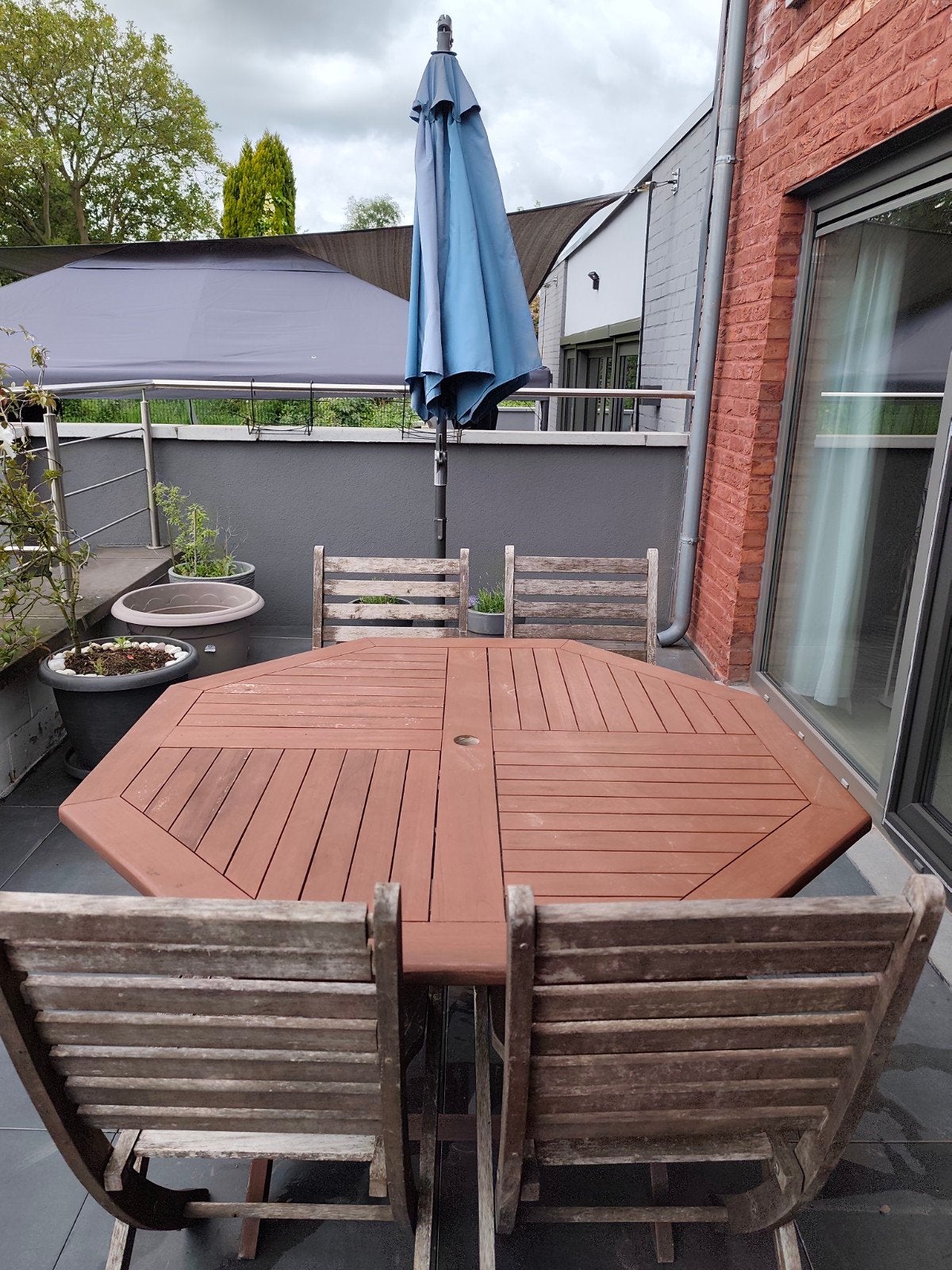 table de jardin pliable, Ophalen, Hout
