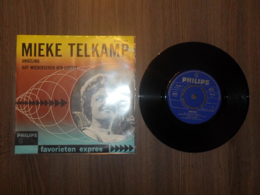 Mieke Telkamp - Angelino, Cd's en Dvd's, Vinyl | Nederlandstalig, Ophalen of Verzenden, Gebruikt, 7 inch, Levenslied of Smartlap
