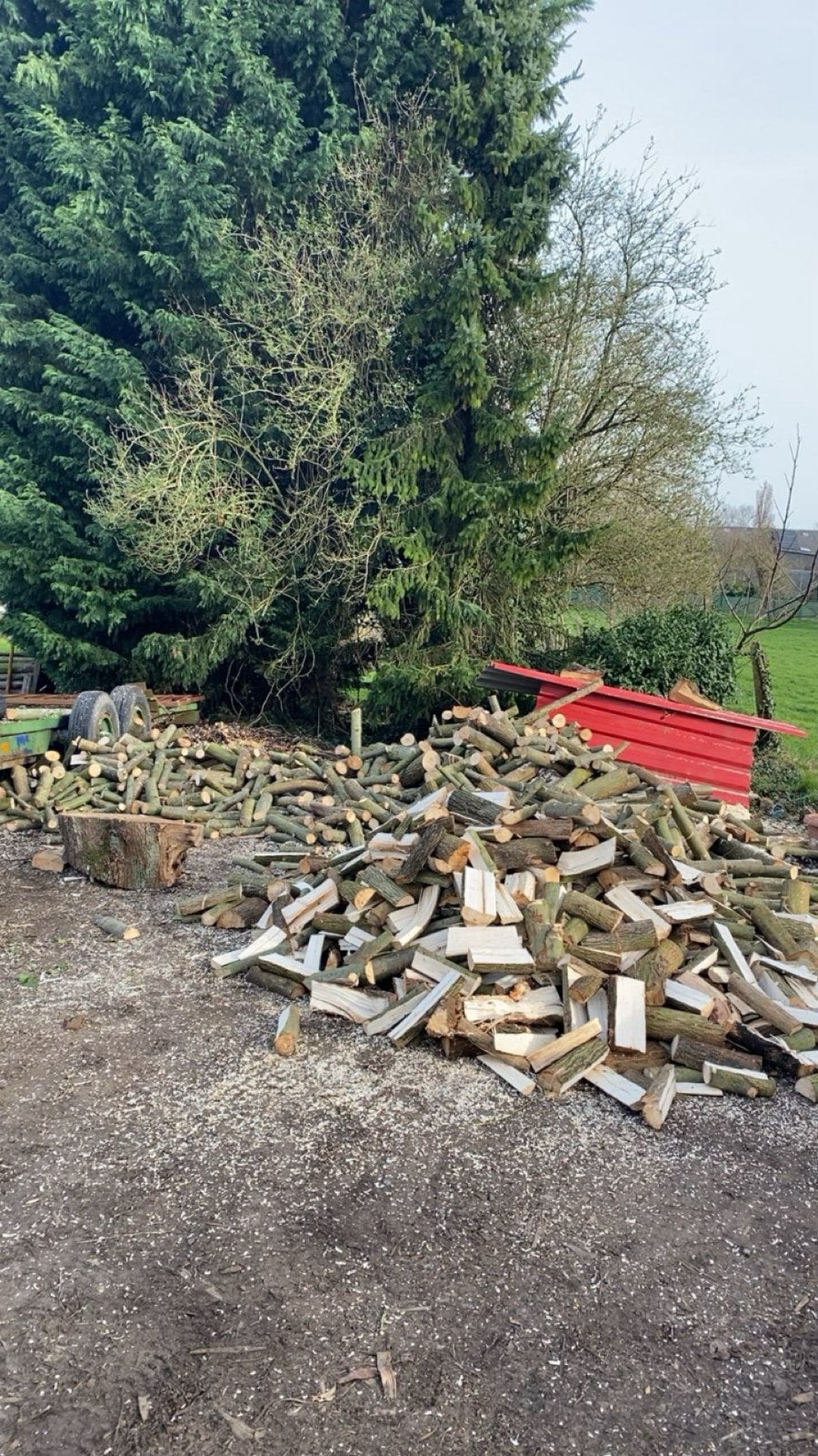 Bois de chauffage à vendre, Enlèvement