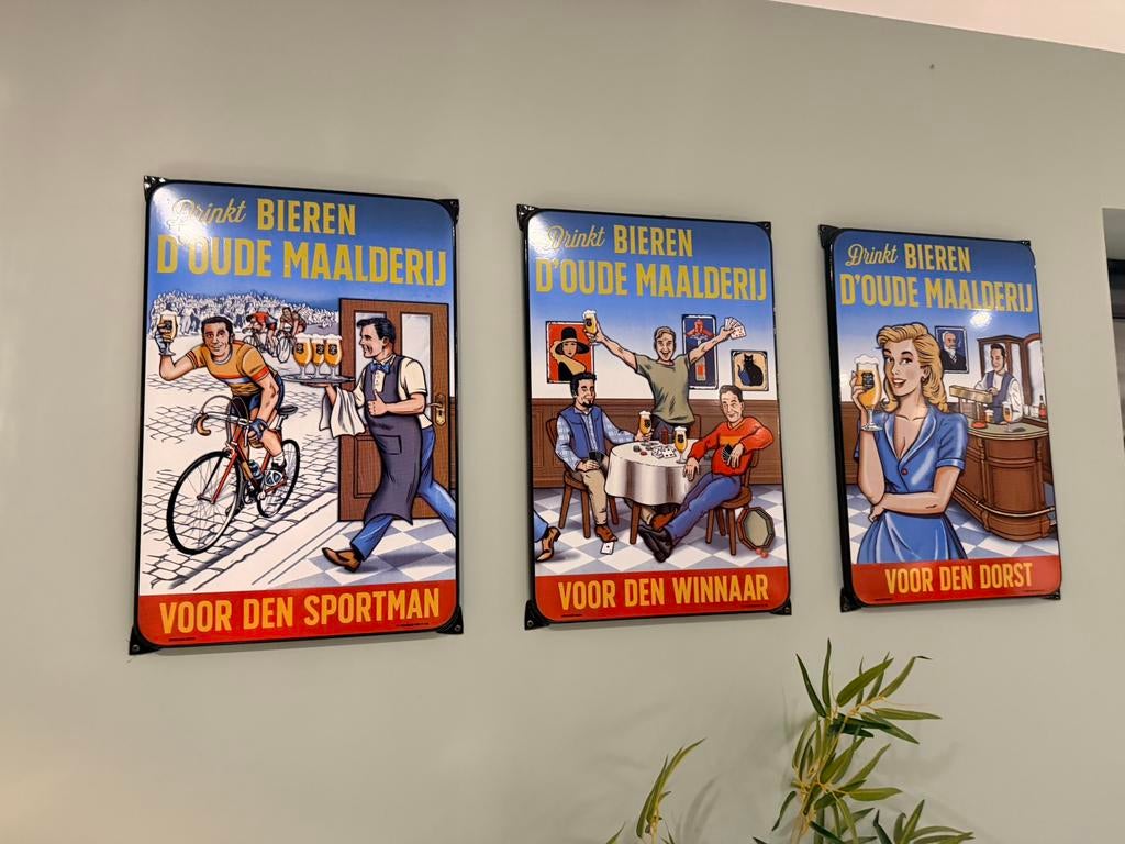 Emaille borden, Ophalen, Zo goed als nieuw
