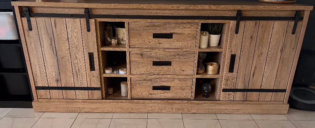Meubelen (set of apart), Huis en Inrichting, Complete eetkamers, Ophalen, Zo goed als nieuw, Industrieel, 6 tot 8 stoelen