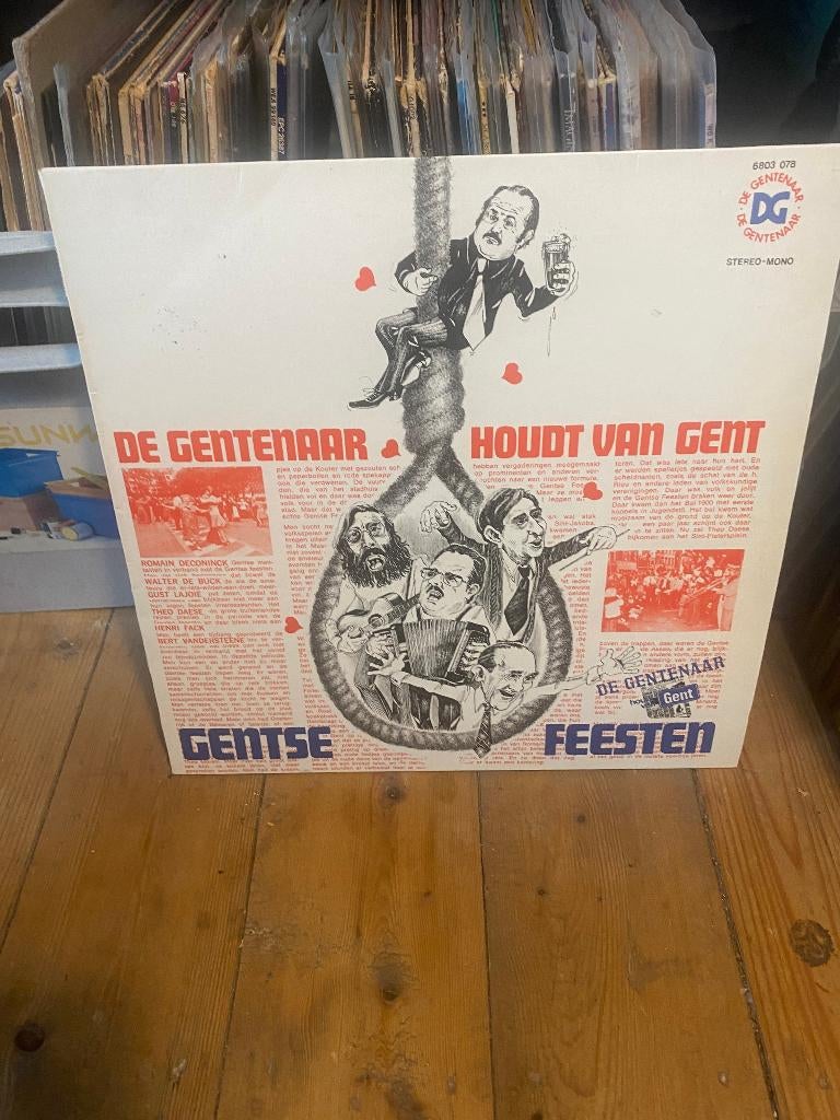 Vinyl Plaat Gentse Feesten - De Gentenaar houdt van Gent, Ophalen of Verzenden, Zo goed als nieuw, 12 inch, Levenslied of Smartlap