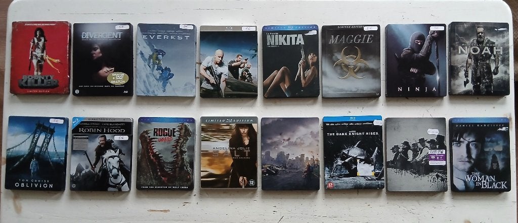 Blu Ray 16 Steelbook films, Cd's en Dvd's, Gebruikt, Film, Actie, Blu-ray