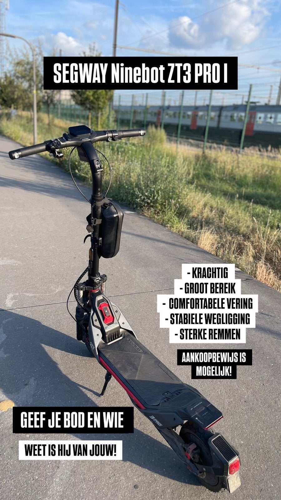 SEGWAY Ninebot ZT3 PRO I, Vélos & Vélomoteurs, Trottinettes, Enlèvement, Utilisé, Step électrique (E-scooter)