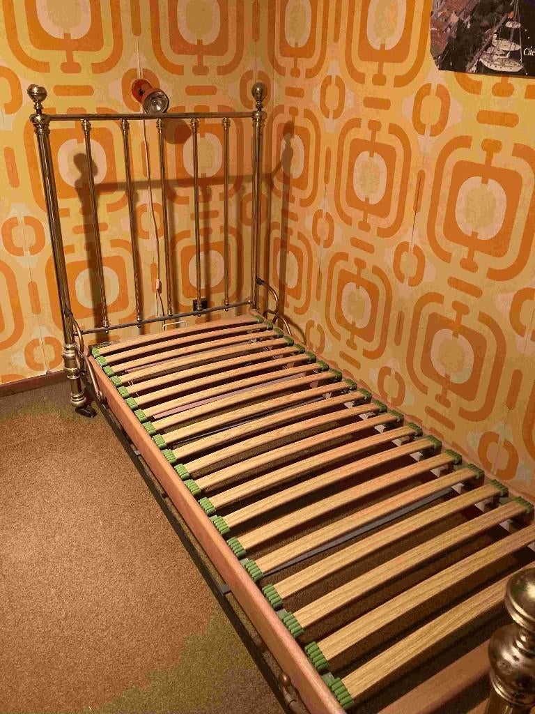 Eén persoons bed, Ophalen, Vintage, 80 cm, 200 cm
