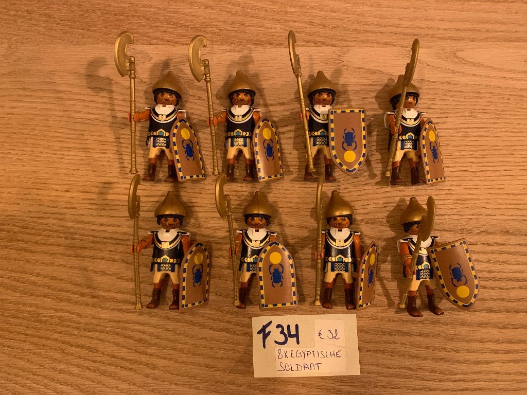 PLAYMOBIL F34: LOT 8 EGYPTISCHE SOLDATEN, Ophalen of Verzenden, Nieuw, Losse onderdelen, Figuren