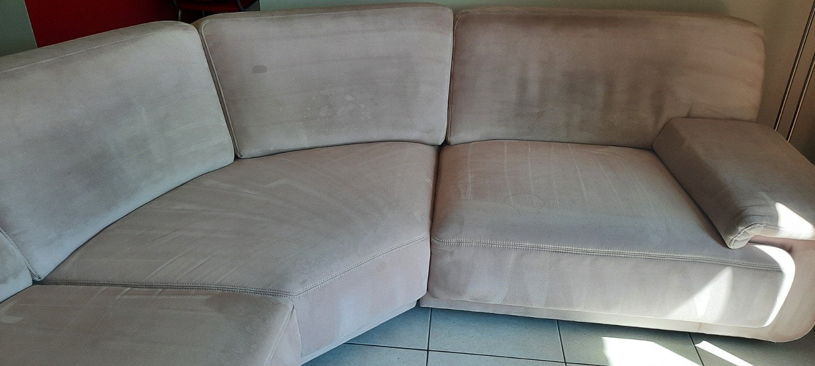 Canape d angle plus pouf, Maison & Meubles, Enlèvement