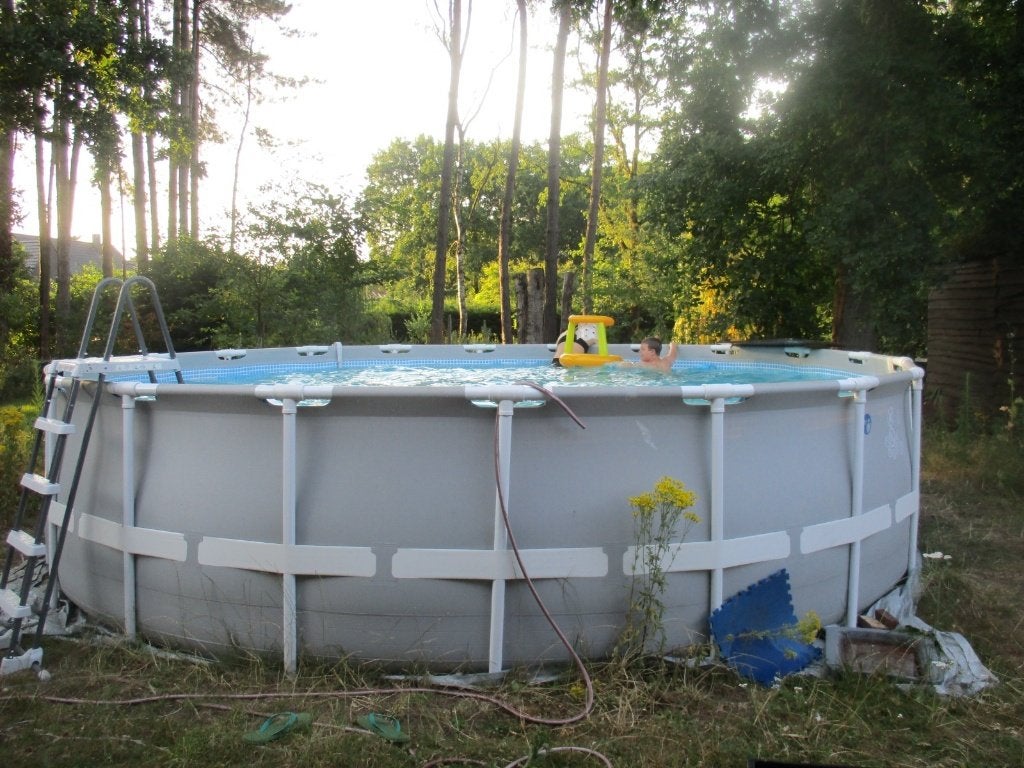 zwembad Intex 6.10 * 1,32, Jardin & Terrasse, Piscines, Comme neuf, Piscines hors sol, 400 cm ou plus, 300 cm ou plus, Rond, Enlèvement