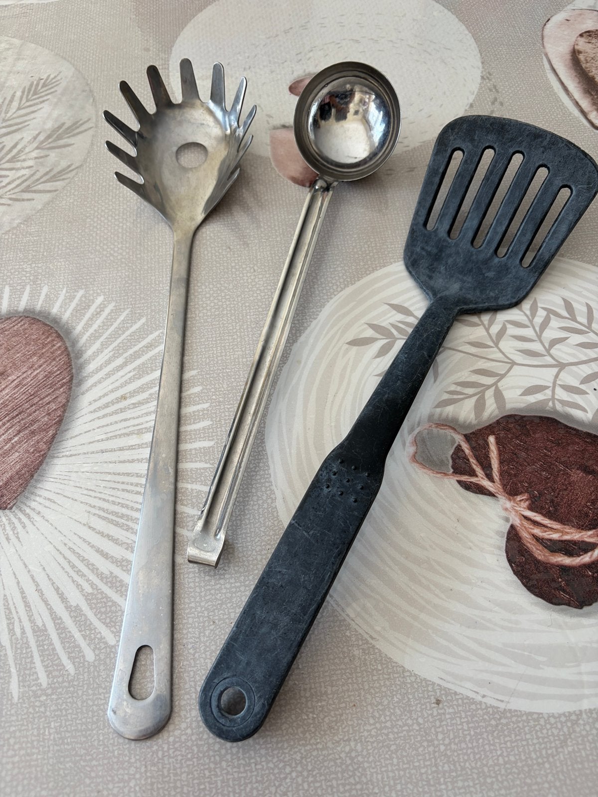 lot de 3 ustensiles cuisine cuillère spaghettislouchespatule, Enlèvement ou Envoi, Comme neuf