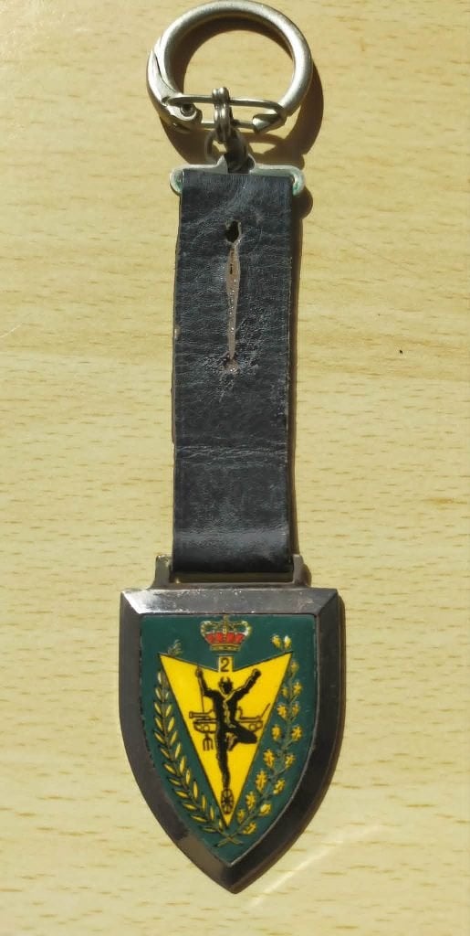 Breloque thermoplastique 2 Cy, Collections, Enlèvement ou Envoi, Armée de terre, Emblème ou Badge