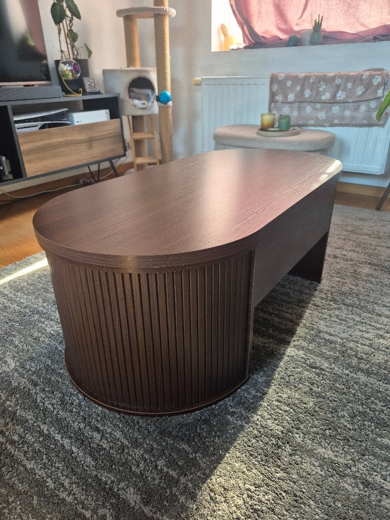Table basse relevable, Huis en Inrichting, Tafels | Salontafels, Ophalen, Nieuw, Ovaal