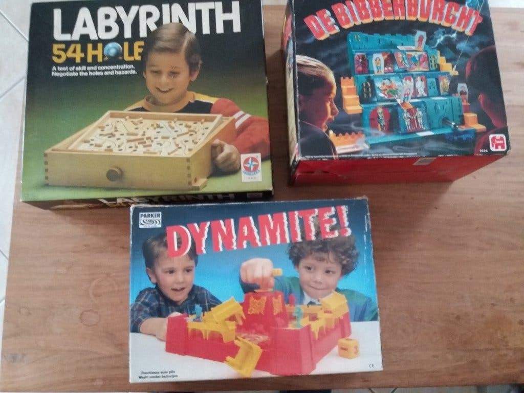 3 retro spellen, Hobby en Vrije tijd, Gezelschapsspellen | Overige, Ophalen of Verzenden, Gebruikt