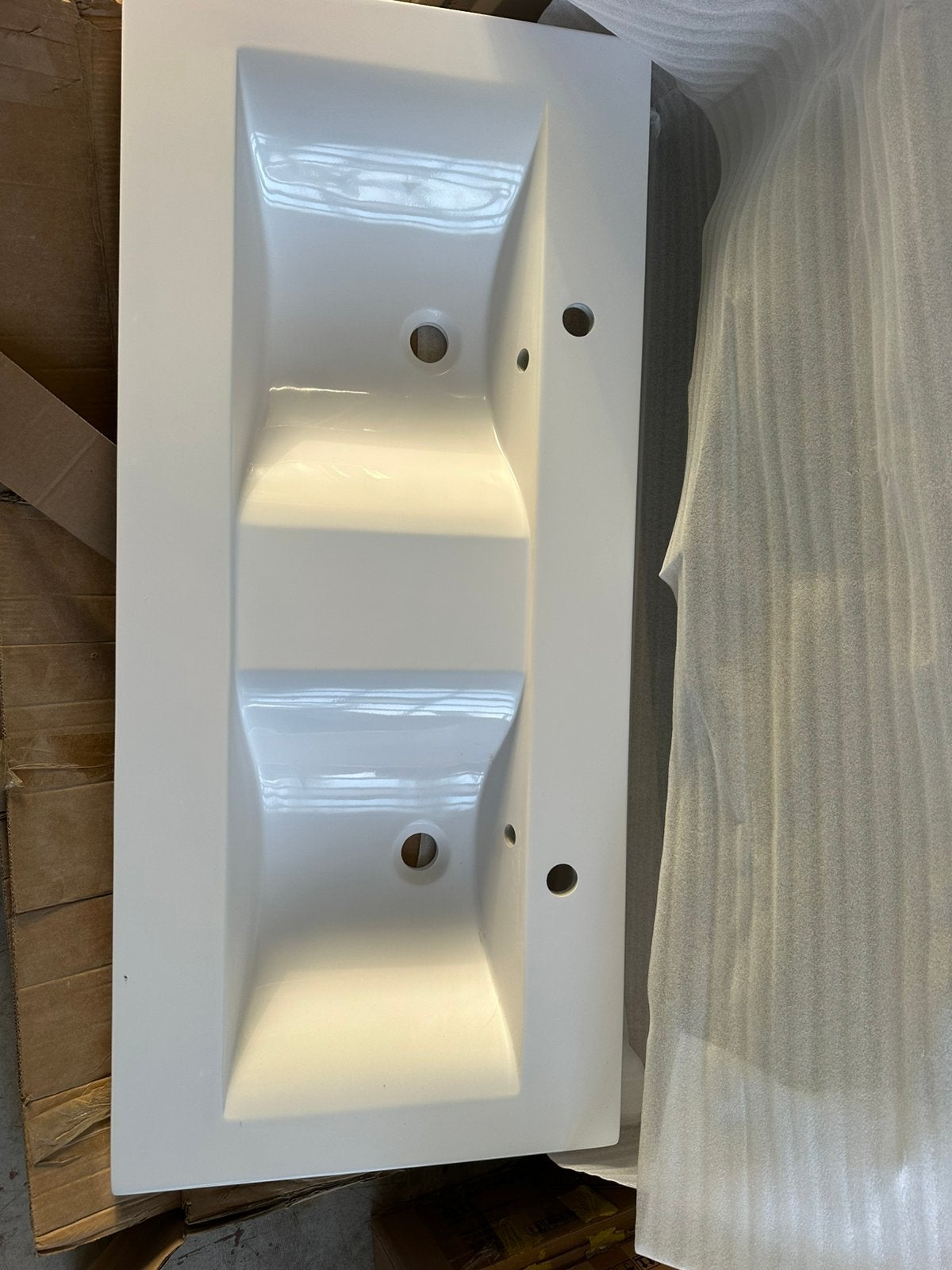 Double vasque nouveau 120 cm, Huis en Inrichting, Ophalen of Verzenden, Zo goed als nieuw