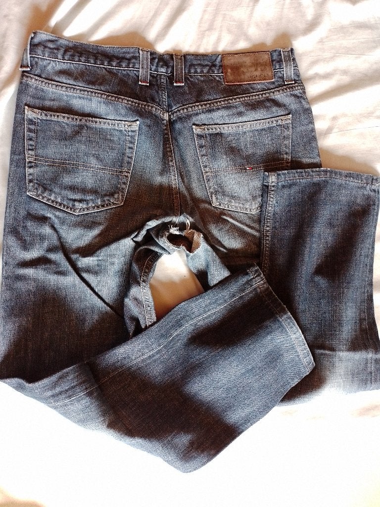 blauwe jeans broek jongen Tommy Hilfiger 34/32 goede staat, Ophalen of Verzenden, Zo goed als nieuw, Jongen, Broek