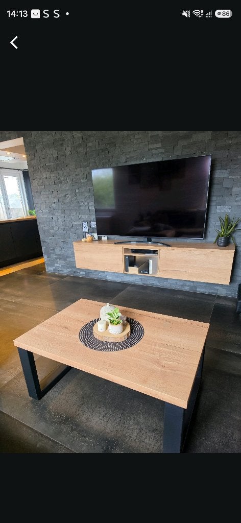 Meuble tv et table basse, Maison & Meubles, Neuf, 25 à 50 cm, Chêne, Enlèvement