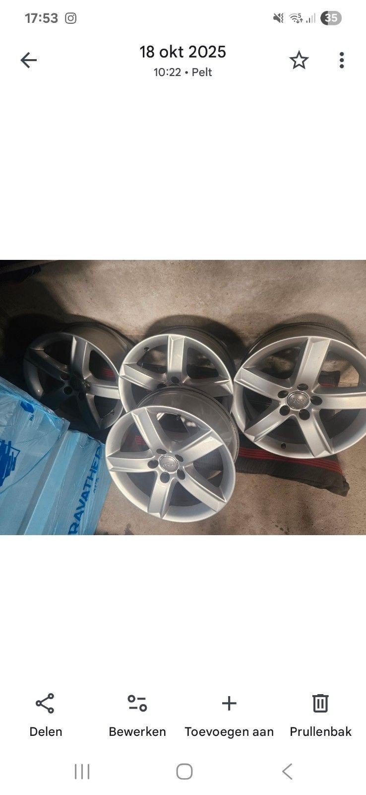 4 velgen audi bij goed bod moge ze weg, Ophalen of Verzenden
