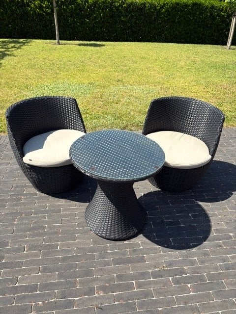 bistrot set, Ophalen, Bijzettafel, Zo goed als nieuw, Wicker