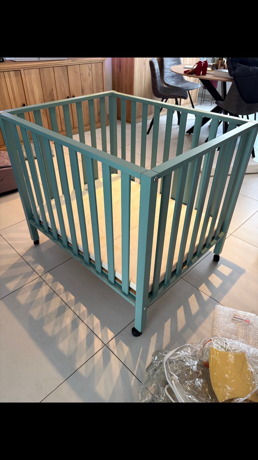 Baby park, Kinderen en Baby's, Babyparken, Ophalen, Zo goed als nieuw, Rechthoekig, In hoogte verstelbaar