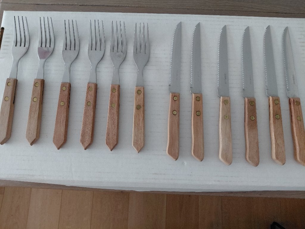 bestek, Ophalen of Verzenden, Gebruikt, Hout, Bestekset