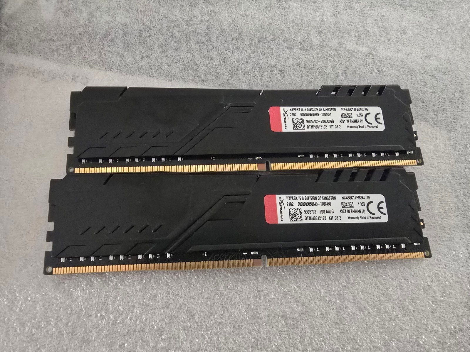 Kingston HyperX Fury 16GB DDR4-3600 kit (2x 8GB), Enlèvement ou Envoi, DDR4, Utilisé, Desktop