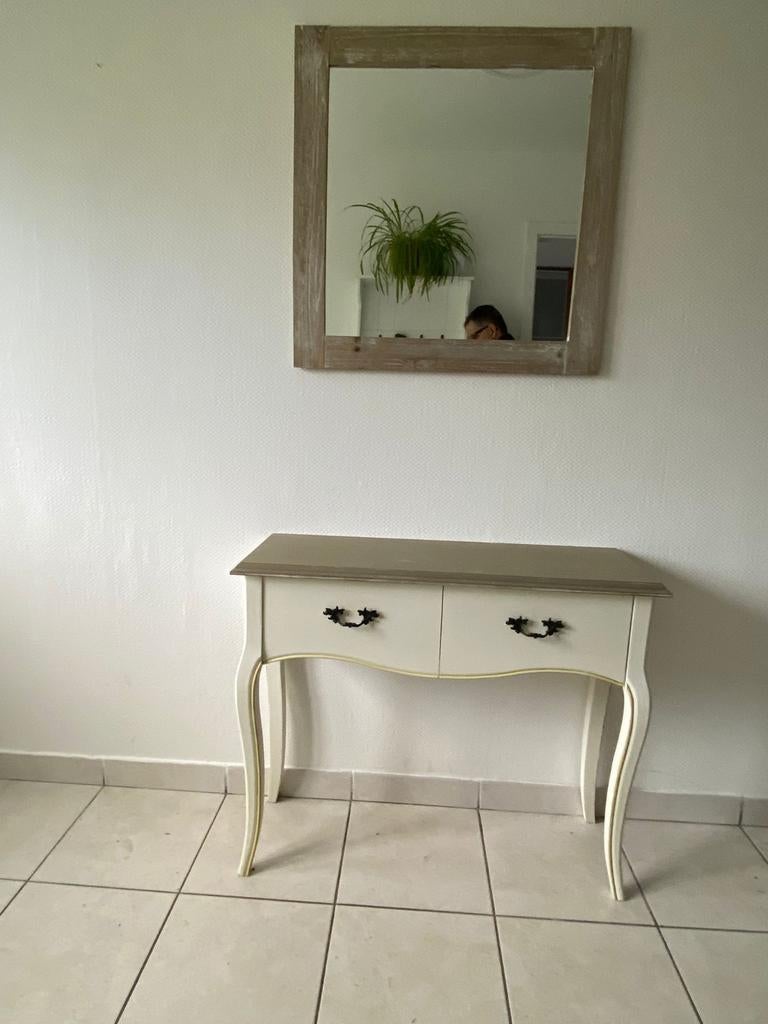 Ensemble table d appoint + miroir