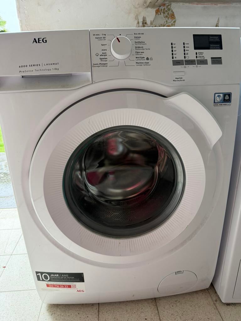 AEG wasmachine, Ophalen, Energieklasse A of zuiniger, Zo goed als nieuw, Voorlader