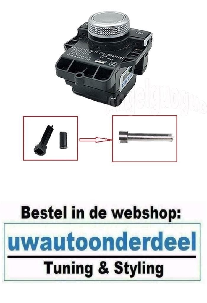 MB Comand Reparatie Kit Stift Aluminium Draai Knop 204870995, Envoi