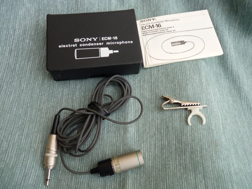 MICRO LAVALIER SONY ECM 16 - ELECTRET CONDENSER, Musique & Instruments, Microphones, Enlèvement ou Envoi, Comme neuf
