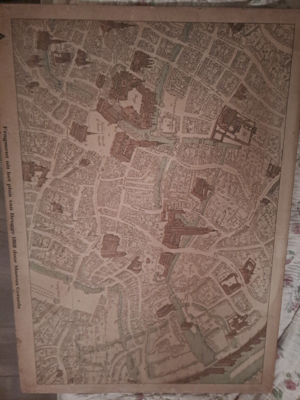 fragment uit de beroemde historische plattegrond van Brugge, Ophalen
