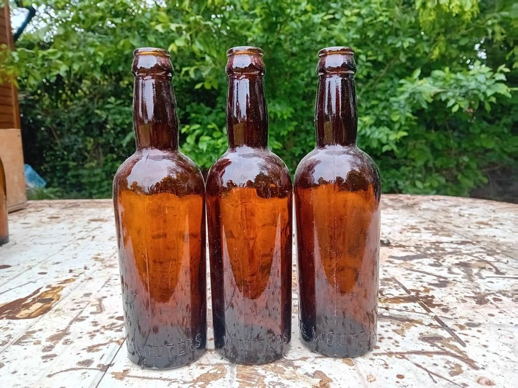 Anciennes bouteilles de bière Wouters vintage, année 1948, Enlèvement ou Envoi