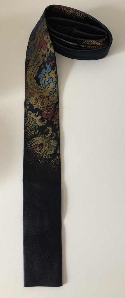 Rechte zijden stropdas - donkerblauw - ongeknoopt, Biri Line, Blauw, Ophalen of Verzenden, Met patroon