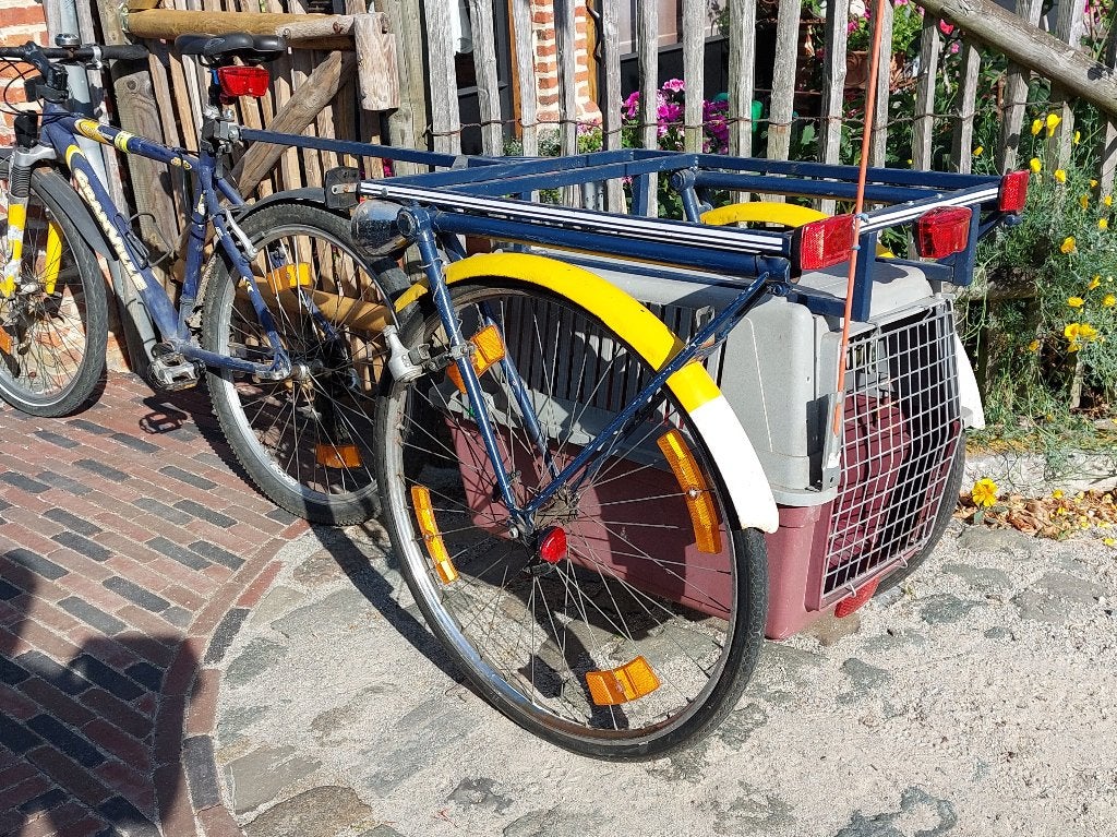 Hondenfietskar, Ophalen