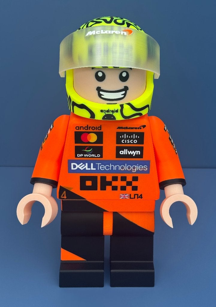Lando Norris minifig - McLaren F1 team - 40cm groot, Enlèvement ou Envoi, Neuf