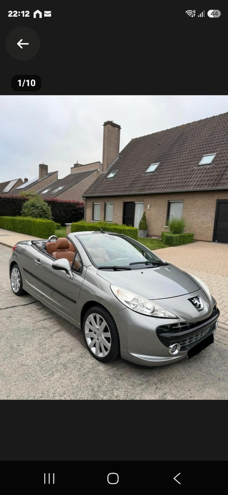 PEUGEOT 207 CABRIOLET 2008 170KM 1.6 ESSENCE, Cuir, Cabriolet, Boîte manuelle, Beige