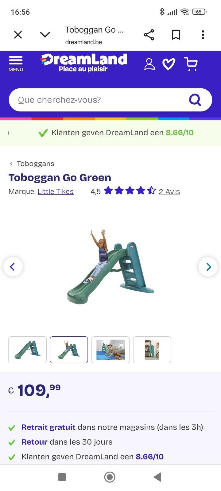 Toboggan little tikes vert, Enfants & Bébés, Enlèvement, Toboggan