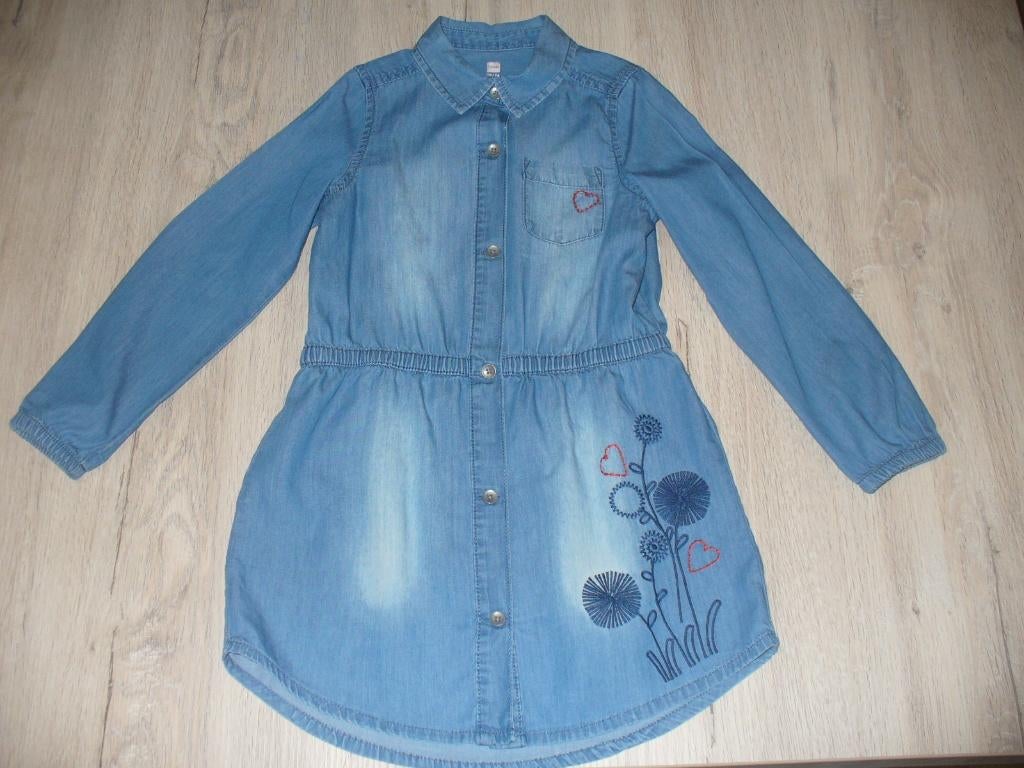 Jeanskleedje Hema maat 110-116, Kinderen en Baby's, Kinderkleding | Maat 110, Meisje, Ophalen of Verzenden, Zo goed als nieuw