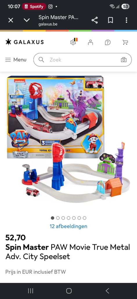 PAW PATROL racebaan, Kinderen en Baby's, Ophalen of Verzenden